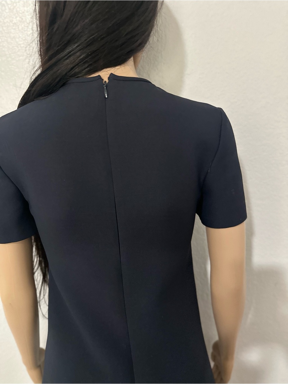 Valentino Garavani Navy Mini Shift Dress with Neck Tie - Picture 9 of 12
